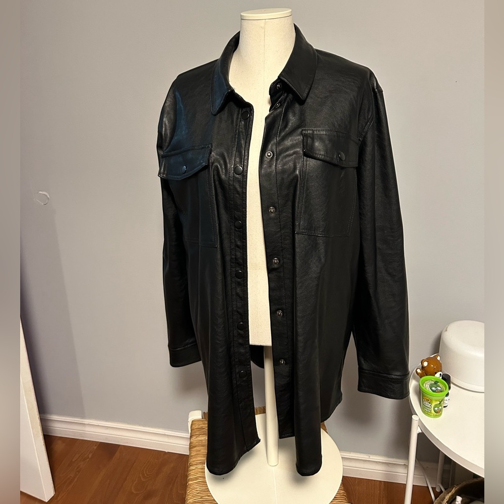 Dynamite vegan leather shirt